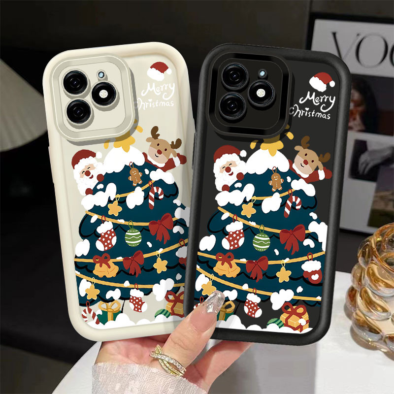 กวางต้นคริสต์มาสโทรศัพท์มือถือสําหรับ Apple iPhone 6 PLUS 6S PLUS 7 PLUS 8 PLUS X XS MAX XR 11 11 PRO MAX 12 12 PRO MAX 13 PRO MAX 14 PRO MAX 15 PRO สูงสุด 16 16 PRO MAX