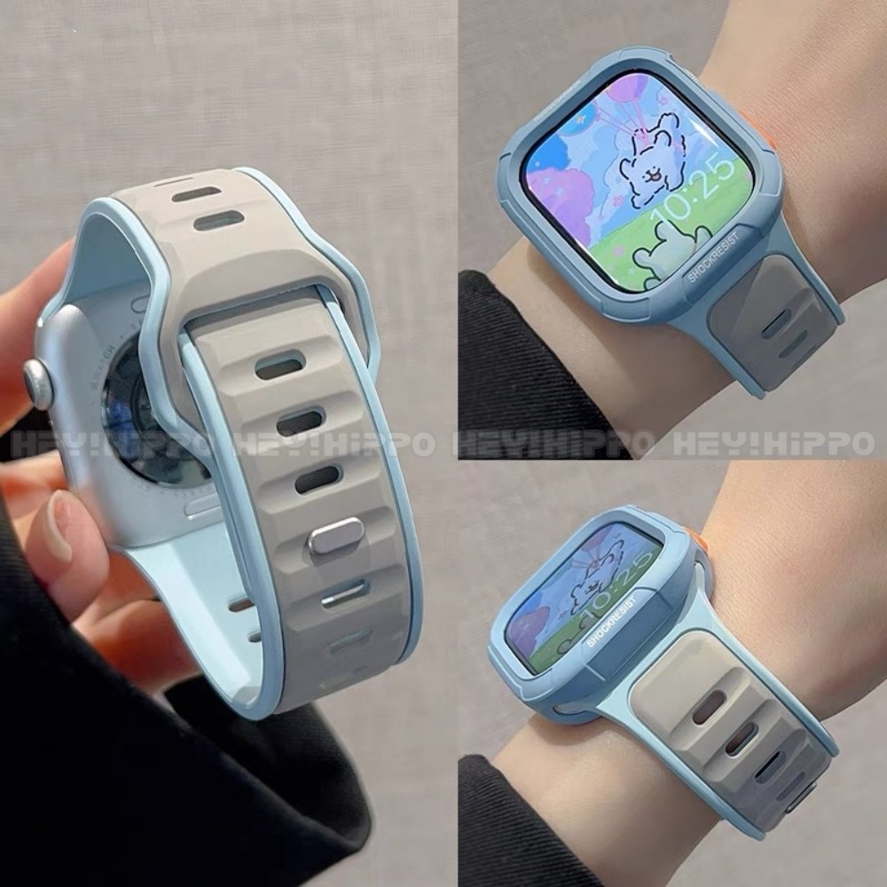สาย dual tone ใหม่เหมาะสําหรับ smartwatch series 49/46/45/44/42/41/40/38 มม. Norman series เหมาะสําหรับ iwatch 10/9/8/7/5/4/SE/3/2