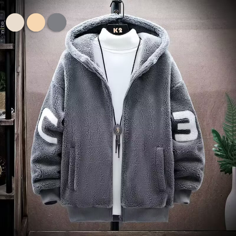 เสื้อโค้ทขนแกะทรงหลวมแฟชั่นฤดูหนาวสำหรับผู้ชายไซส์ใหญ่ M-8XL
