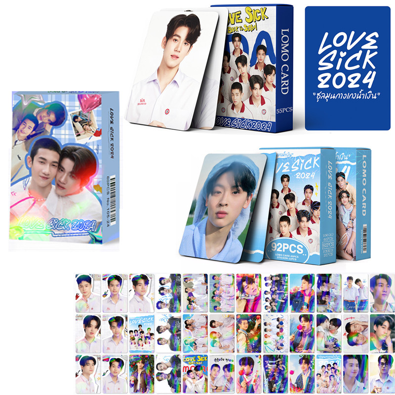 Card Love Sick 2024 การ์ดโฮโลแกรม Pun No Photocards LoveSick 2024 การ์ดโลโม่สติกเกอร์ของที่ระลึก