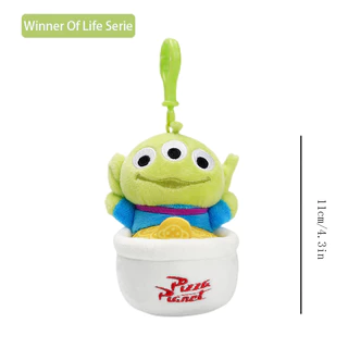 Disney Toy Story Alien น่ารัก Kawaii สามตา Boy Plush จี้กระเป๋านักเรียนกระเป๋าเป้สะพายหลังจี้พวงกุญแจตุ๊กตาของเล่นของขวัญวันเกิดของขวัญคริสต์มาส