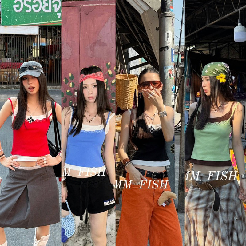 LEMON. Onseason 𝗧𝗥𝗘𝗡𝗗𝗬 𝗟𝗔𝗬𝗘𝗥𝗘𝗗 𝗖𝗔𝗠𝗜 เสื้อสายเดี่ยวเลเยอร์สุดเก๋