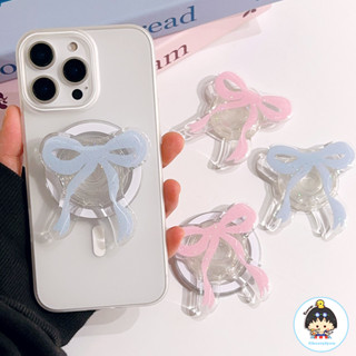 Ins สี Bowknot Glitter แม่เหล็กโทรศัพท์ Griptok Grip Tok สํา…