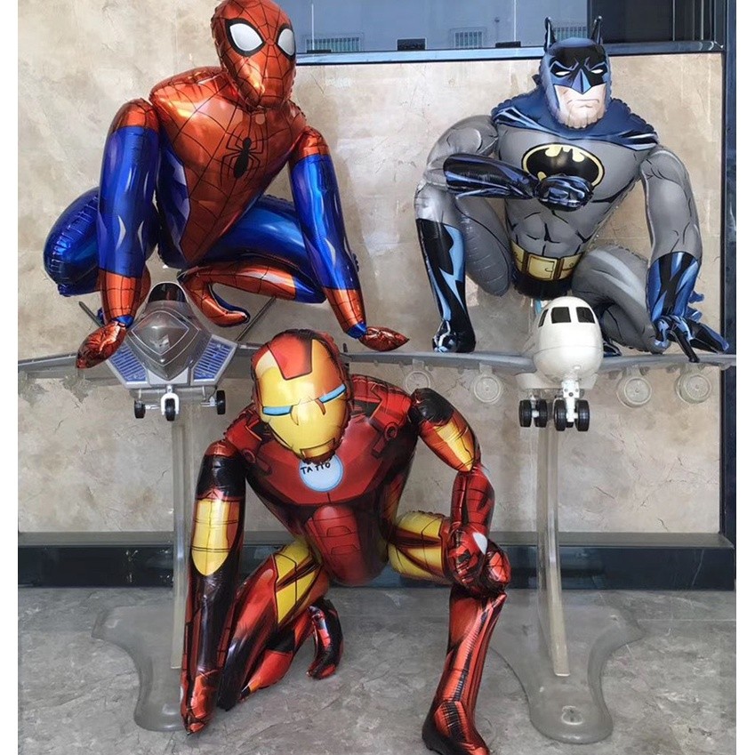 ลูกโป่ง ฟอยล์ 3D Foil Balloon Spider-Man Batman Iron Man ลูกโป่งตกแต่งวันเกิด ขายส่งลูกโป่ง