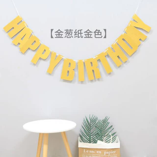 ธงกระดาษแข็ง อักษร Happy Birthdayสำหรับตกแต่งวันเกิด