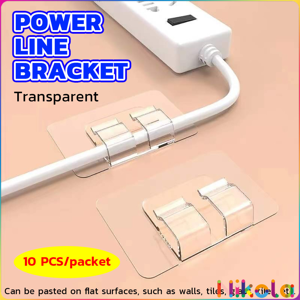 Nikola ตัวเก็บสายไฟ ใช้งานสะดวกติดง่ายไม่ต้องเจาะผนัง 10pcs Storage clip