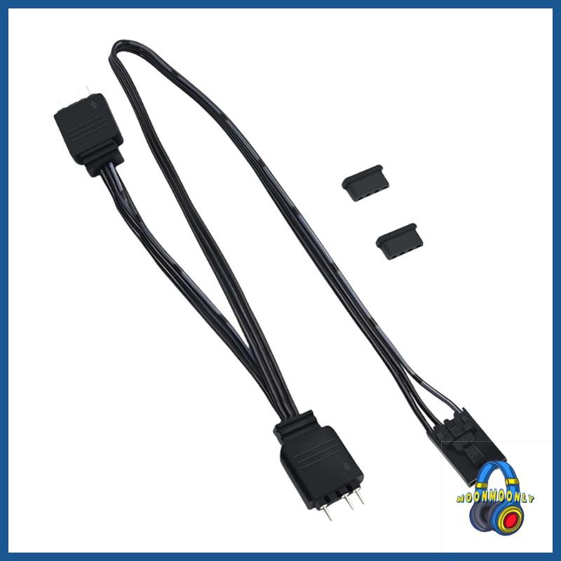 Moon 4pin Female to 3Pin Male ARGB Adapter Cable สําหรับคอนโทรลเลอร์ HDLL120 และ ARGB Fan Hub ความเข