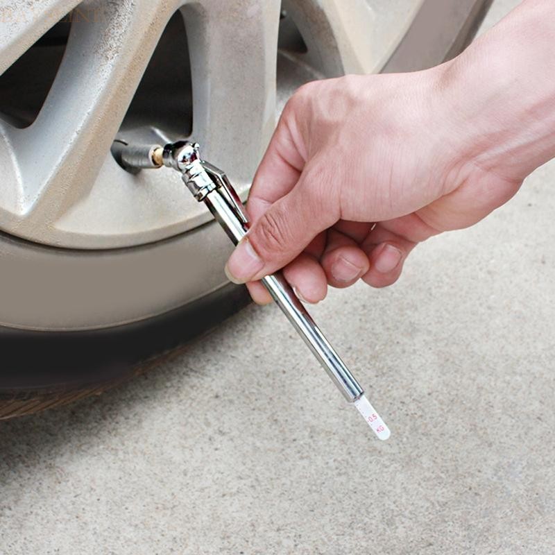 Baysli เครื่องวัดความดันลมยางดินสอ 5-50 PSI ตัวเครื่องสแตนเลสสําหรับรถยนต์รถบรรทุก RVs