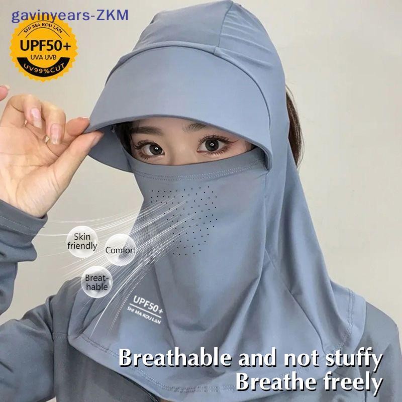 [gavinyears] หมวกใหม่สําหรับผู้หญิงในฤดูร้อน, อุปกรณ์ป้องกันคอ, ป้องกันใบหน้า, ขี่จักรยาน, หมวกกันแดด, ป้องกันรังสียูวี, มาส์กหน้าแบบบูรณาการ [TH]