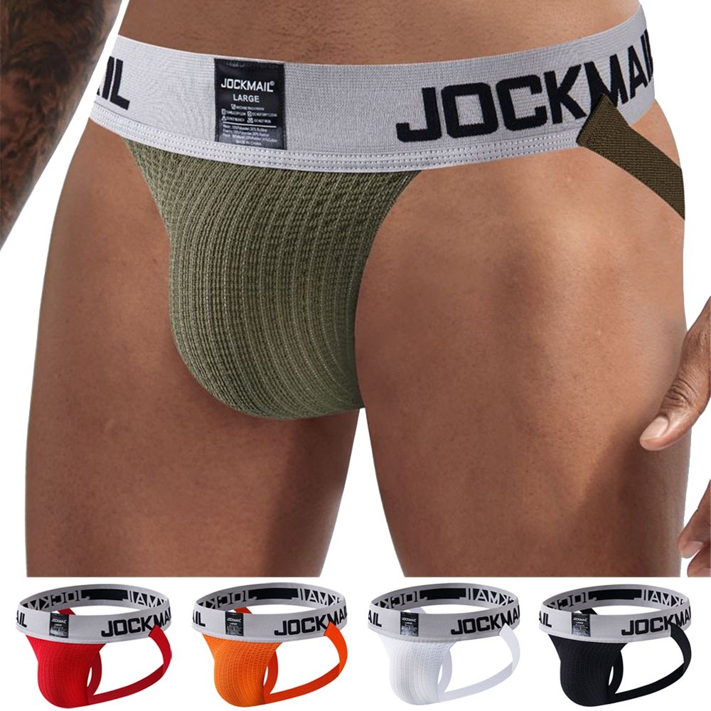 JOCKMAIL supporter ผู้ชาย ผลิตจากผ้าฝ้ายดูดซับเหงื่อ wicking สวมใส่ง่ายสำหรับการเล่นฟุตบอล ซอฟท์บอล และใช้ในการออกกำลังกายทั่วไป