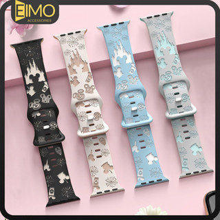 สายยางซิลิโคนแกะสลักนุ่ม for IWatch Apple Watch Ultra/SE 3 2…