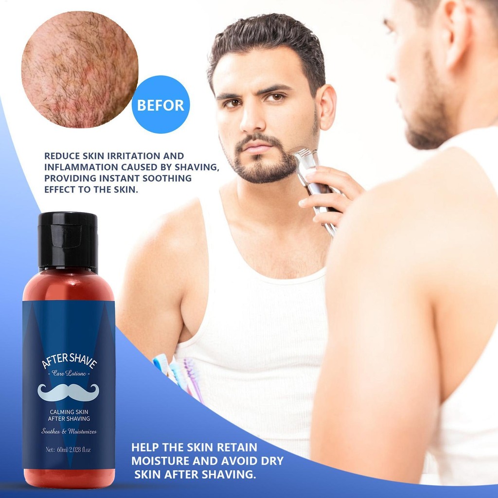 โลชั่นหลังสําหรับผู้ชาย Moisturizing Aftershave Soothing Lotion 60ml Moisturizing Aftershave Lotion 