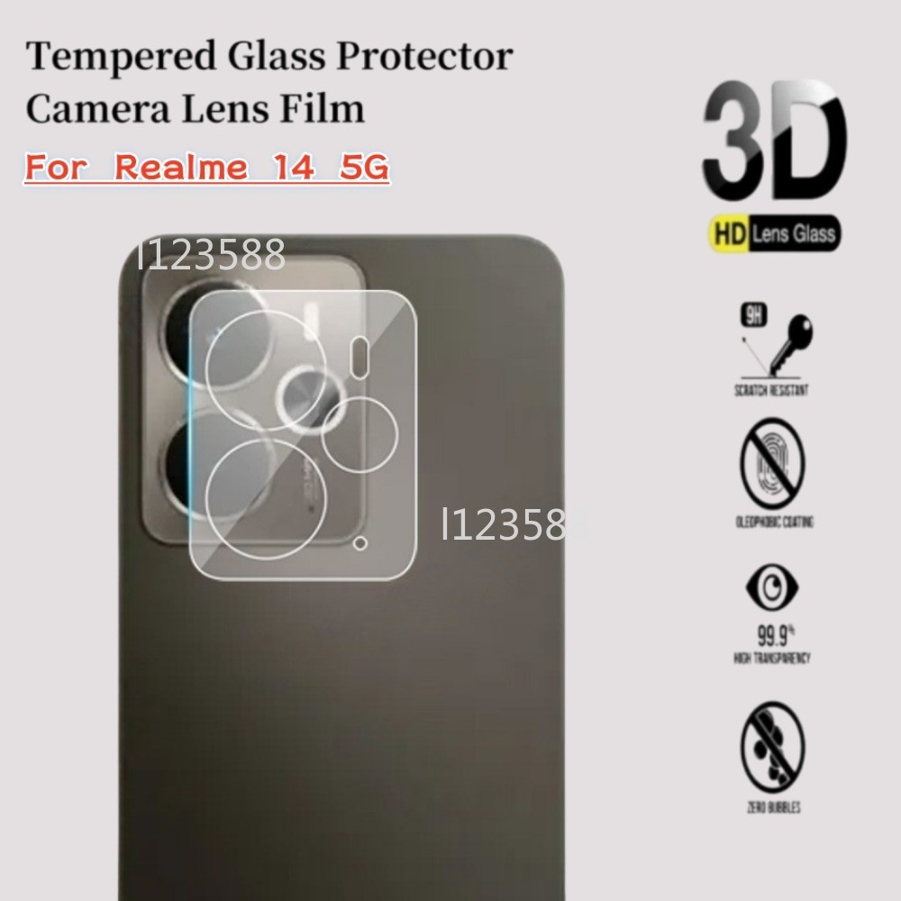 3Dกล้องเลนส์ป้องกันฟิล์มสําหรับRealme 14 T 5G 2025 Realme14 14T Realme14Tเลนส์ฟิล์มกระจกนิรภัยป้องกั