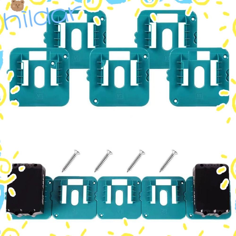 MAKITA ฮิลดา ขั้วต่อที่ยึดแบตเตอรี่, ฐานแบตเตอรี่ที่ทนต่อการสึกหรอที่ทนทาน, คุณภาพสูงใช้งานง่าย 18โวลต์ แบตเตอรี่ ลี้-ไอออน ขายึดฐานแบตเตอรี่ติดผนังสําหรับ ดู