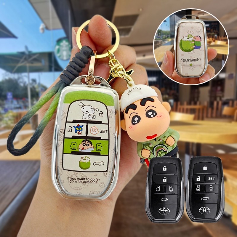 ฝาครอบกุญแจโตโยต้า Alphard Vellfire 40 2025 voxy TPU กระเป๋าใส่กุญแจรถยนต์ ปลอกกุญแจรถยนต์