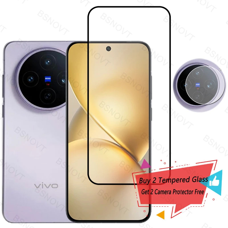 ฝาครอบกาวแก้วสําหรับ Vivo X200S ป้องกันหน้าจอกระจกนิรภัยสําหรับ Vivo X200S แก้วสําหรับ Vivo X200S X2