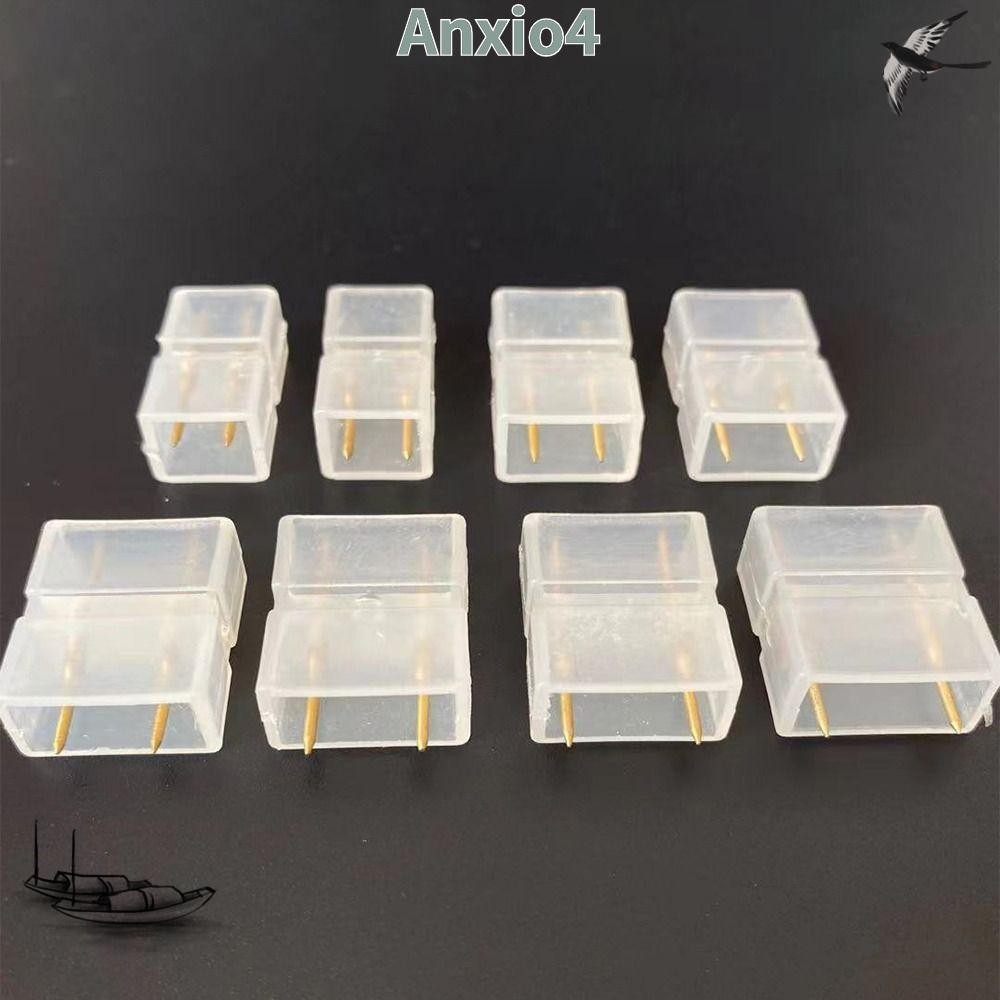 ANXIO4 LED Strip Connector ทองแดงทอง อุปกรณ์เสริม 2 ขา 3Pin Solderless สําหรับแถบไฟ LED ขนาด 6-10 มม.