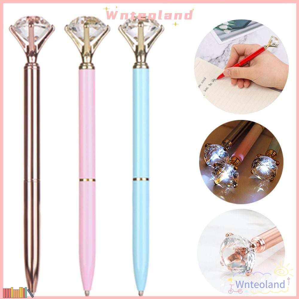 WNTEOLAND ปากกาเพชรแฟชั่น Smooth เครื่องเขียน Rollerball Crystal Ball Pen