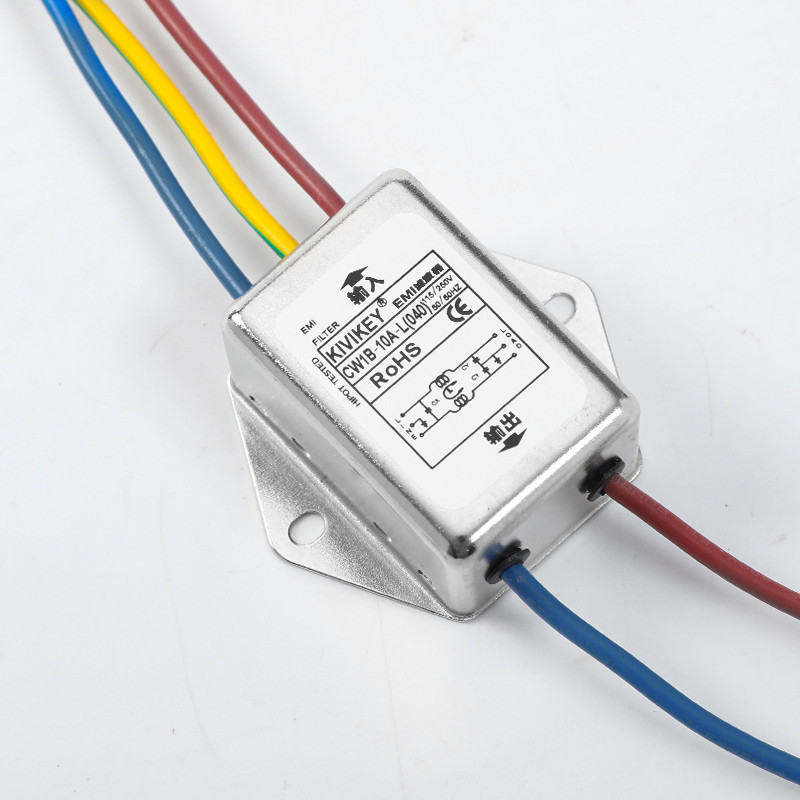 EMI Power Filter 220V พร้อมสายกรองป้องกันการรบกวน 10A AC CW1B-10A-L (040)