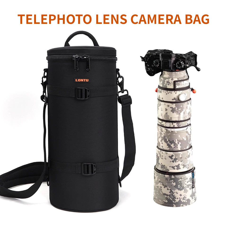 กระเป๋าสะพายข้างกล้องเลนส์เทเลโฟโต้สําหรับ Sony 200-600 Fujifilm 150-600 กระเป๋ากล้อง Nikon Canon