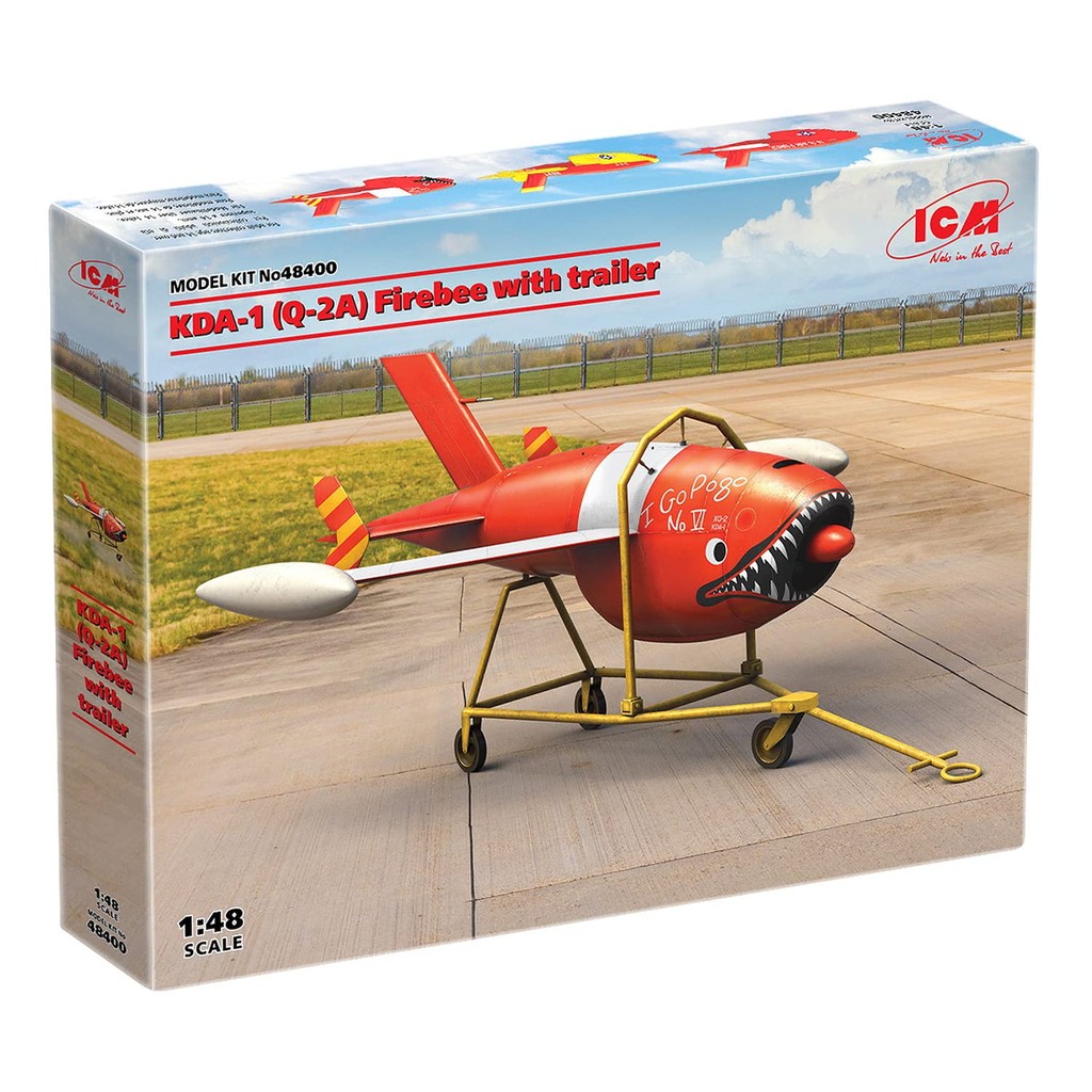 ICM 1/48 U.S. Air Force KDA-1(Q-2A) Firebee w/Trailer Plastic Model 48400