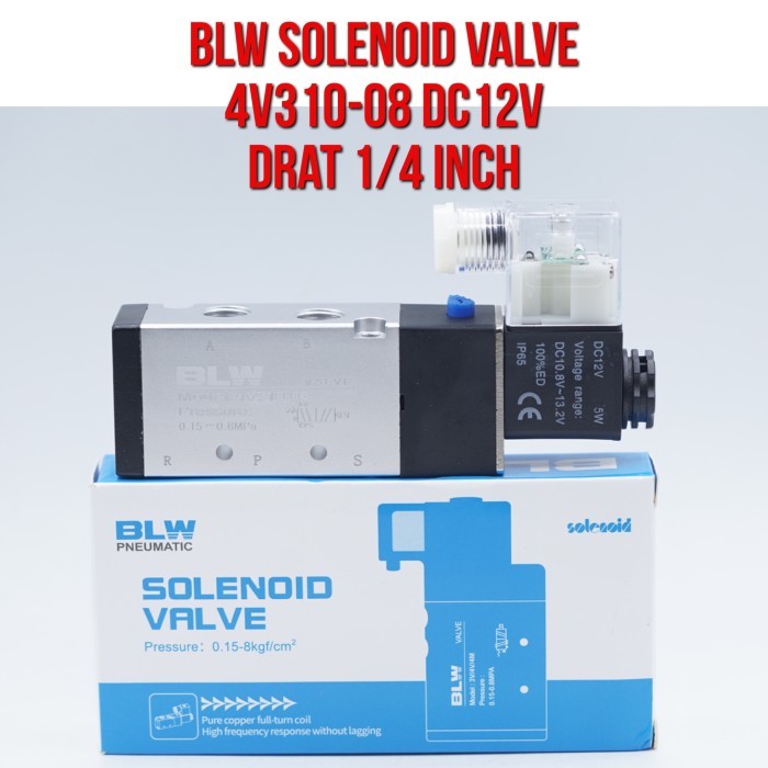 BLW Solenoid วาล์ว 4V310-08 4V310 - 08 DC 12V เกลียว 1/4 "1/4 นิ้ว DC12V DC12 วาล์วโดยตรงสําหรับนิวเ