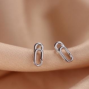 Jinjoo ต่างหูคลิปหนีบกระดาษ รุ่น Link Me Up ดีไซน์เรียบเท่ ทันสมัย สื่อถึงความเรียบง่ายแต่มีสไตล์ รหัส A08 - รูปที่ 3