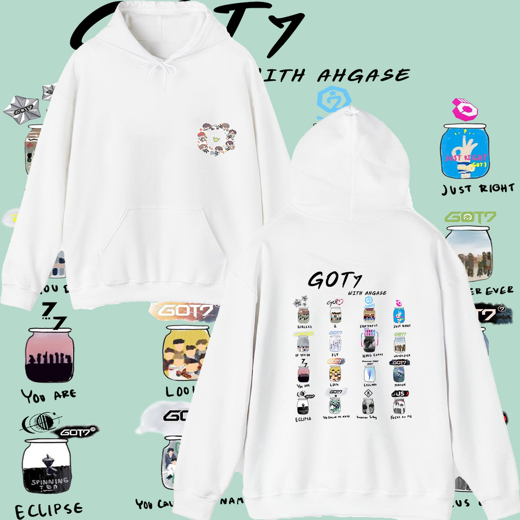 GOT7 เสื้อฮู้ดผู้ใหญ่ สไตล์คลาสสิค การพิมพ์ลายตัวอักษร สวมใส่สบาย