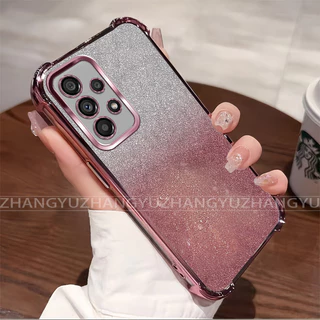กันกระแทกเคสสําหรับ Samsung A32 A52 A52S A53 A73 4G 5G เคสโทรศัพท์ 2025 กระดาษแวววาวโปร่งใสใหม่ softcase SZ10