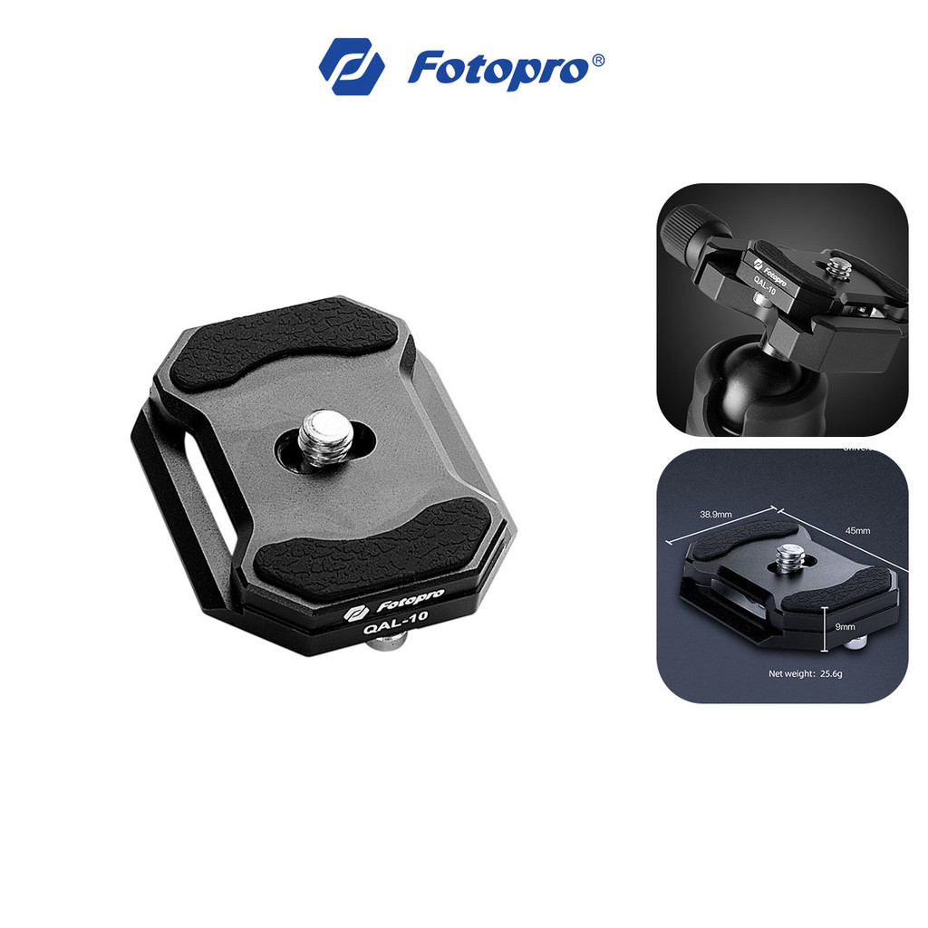 Fotopro QAL-10 / S3 แผ่นปลดเร็วสําหรับหัวขาตั้งกล้อง DSLR และอุปกรณ์เสริม