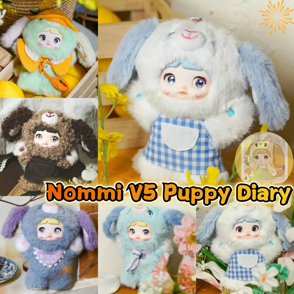 กล่องของขวัญตุ๊กตา Nommi V5 Puppy Diary ของเล่นสุนัขน่ารักสำหรับเด็กผู้หญิงและของสะสมคาวาอิ