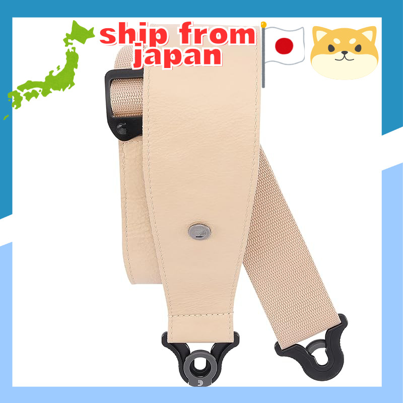 [D'Addario] Guitar Strap with Strap Lock Structure Comfort Leather Auto Lock Guitar Strap Tan 30BAL0
