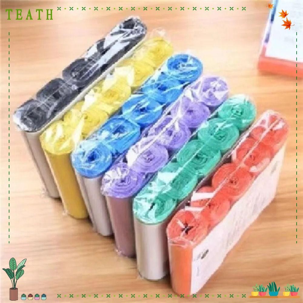 ชาธ 5ม้วนทิ้งถุงขยะ,ข้น45*50เซนติเมตรการจัดเก็บถุงขยะ,ทนทานแตกครัวเรือนทําความสะอาดถุงขยะห้องครัวห้องนอนห้องนั่งเล่น