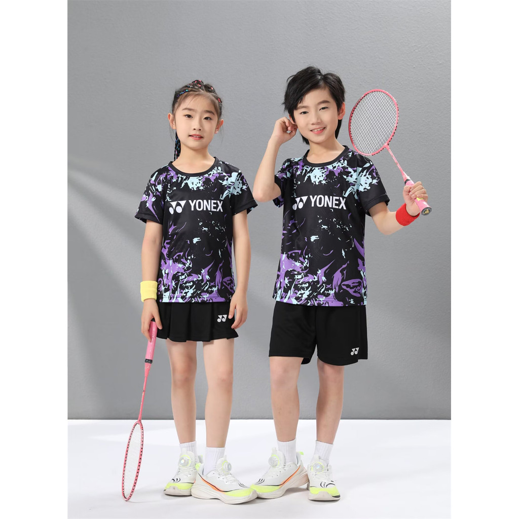 ในสต็อกจัดส่งฟรี 2025 ชุดแบดมินตันแห้งเร็วสําหรับเด็ก - ชุดกีฬาป้องกันรังสียูวีระบายอากาศสําหรับเด็กร้อน คลีเมท 23077 - รูปที่ 2