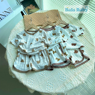 ชุดหมีเด็ก เสื้อผ้าเด็ก เสื้อผ้าแฟชั่นเด็ก ชุดเซ็ทเสื้อแขนสั…