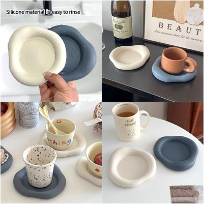 Ins สไตล์ซิลิโคน Coaster Nordic ทนความร้อน Anti Slip Office ถ้วยกาแฟทนทาน Placemat – โปรปัง