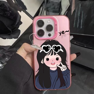 คู่รักการ์ตูนน่ารักเด็กผู้ชายโทรศัพท์นิ่ม เคส IPhone17 13 16 15 11 14 12 Pro Max 7Plus 15 16 8 14 Plus XR XS Max SE 2020