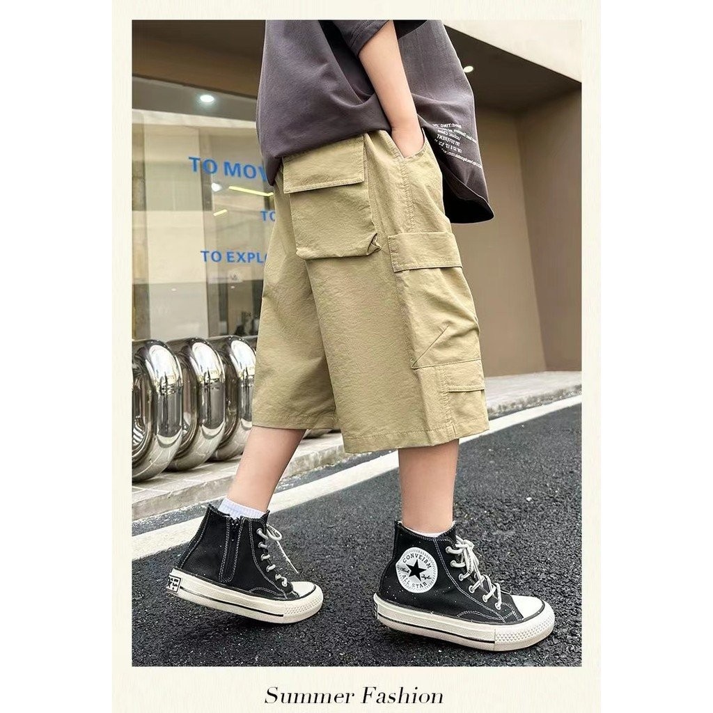 กางเกงขาสั้นเด็กชายลายการ์ตูนกระต่ายดิสนีย์ กางเกงขาสั้นความยาวระดับเข่าสำหรับฤดูร้อน กางเกงขาสั้นลำลองสไตล์สปอร์ตสำหรับเด็กชาย รุ่น LMNF - รูปที่ 5