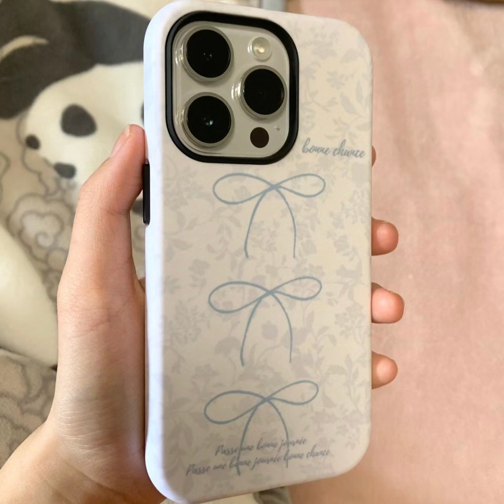 เคสป้องกันแบบมินิมอลลายดอกไม้สีน้ำเงินสำหรับ iPhone 11 15Pro 14ProMax 7plus 13Pro 16ProMax XSMAX 16P