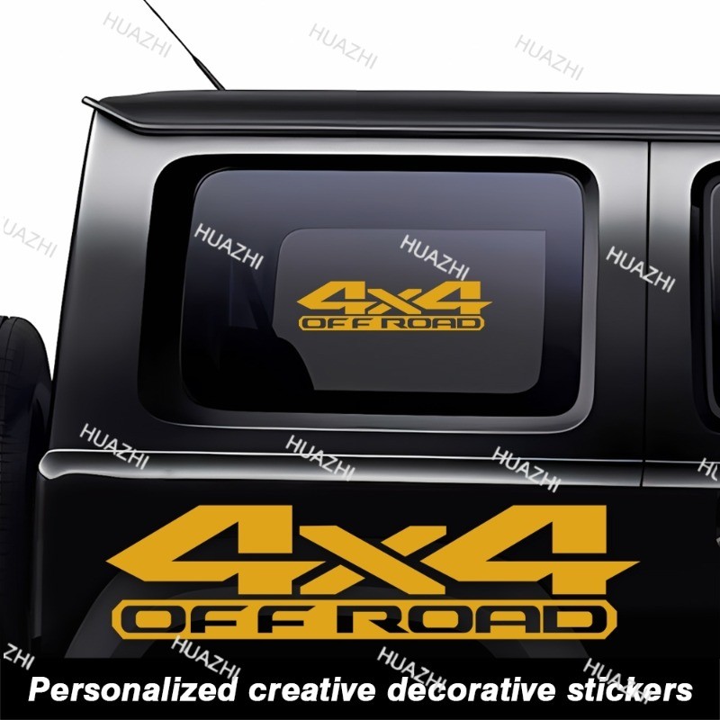 2pcs ไวนิลสะท้อนแสง 4X4 Offroad Decals รถสติกเกอร์สําหรับ Suzuki Jimny 2007-2021 JB23 JB43 JB64 JB74 หน้าต่างประตูกันชน Trunk DIY ตกแต่ง