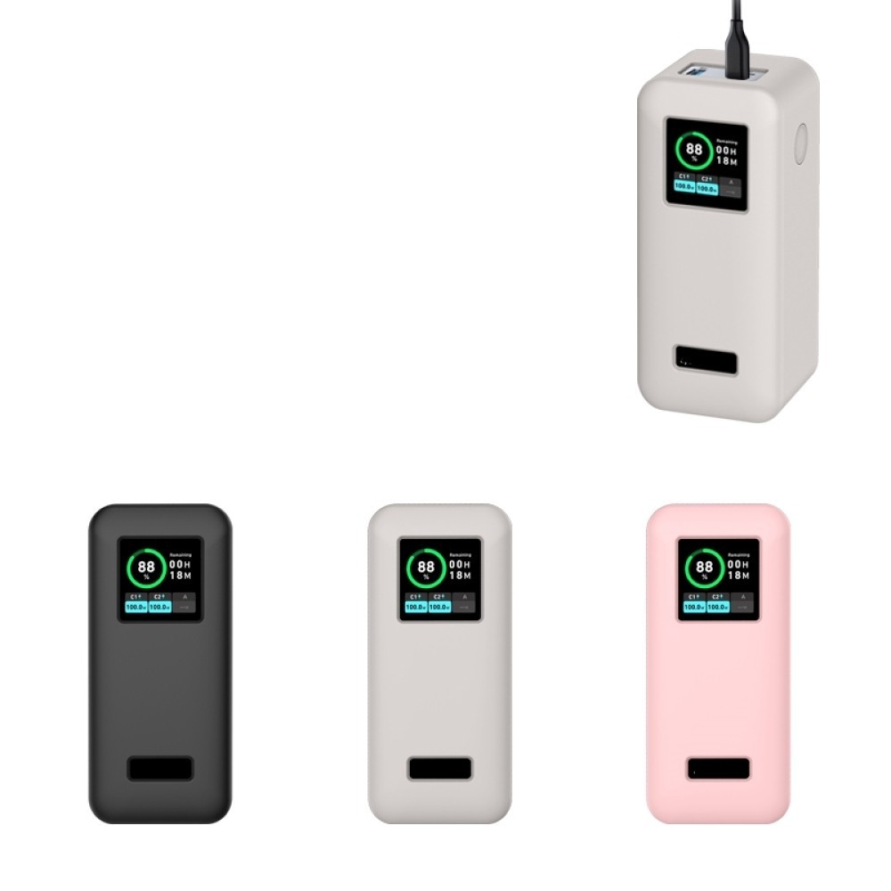 สีทึบซิลิโคนอ่อนนุ่มสําหรับ Anker Prime 20000mAH Power Bank 200W กรณีป้องกัน