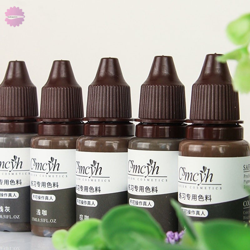 1pcs 15ml หมึกสักแต่งหน้าถาวร Lip Eye Eyeliner Line Tattoo Practice Pigment สี Pigment