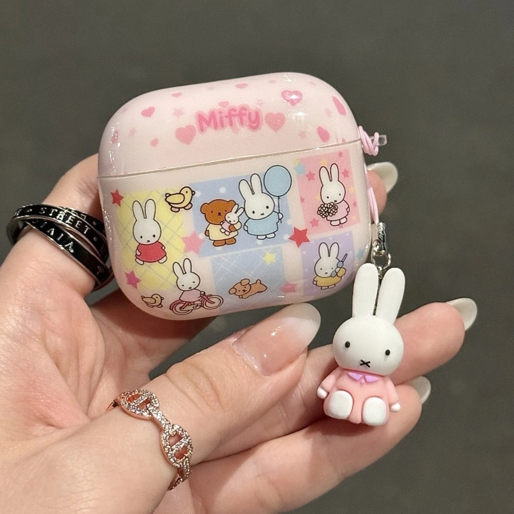 โดปามีนสตาร์ กระต่ายมิฟฟี่ เข้ากันได้กับ AirPods 4 เคสหูฟังแอปเปิ้ล น่ารักสำหรับสาวๆ กันกระแทก บางเฉียบ สินค้าพิเศษ