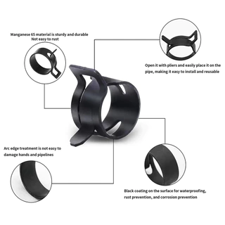 ของมาใหม่！ชุด10ชิ้น เข็มขัดสปริง สปริงรัดท่อ6mm/8mm/10mm/12mm/14mm คลิปหนีบสายน้ำมัน กื๊บ