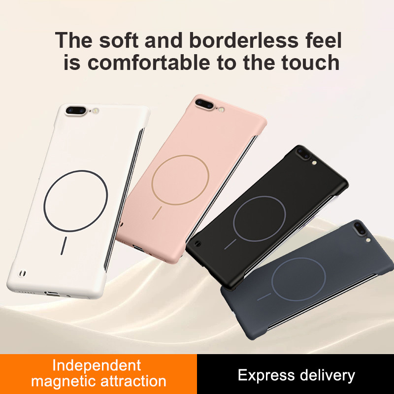 เคสโทรศัพท์แม่เหล็กสําหรับ iPhone 7/8 Plus Bezel-Free Ultra-Thin Design, Anti-Slip Comfort Grip พร้อ