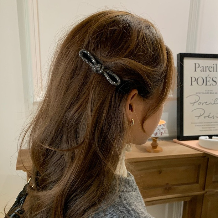 เก็บผมสไตล์เกาหลี Hairpin แบบ All-Match พร้อมเพชรเต็มด้านข้าง Duckbill Clip สำหรับคนชอบแฟชันและInfluencer ราคา ถูกที่สุด ดีลบีเคเค แกลเลอรีภาพที่ 6
