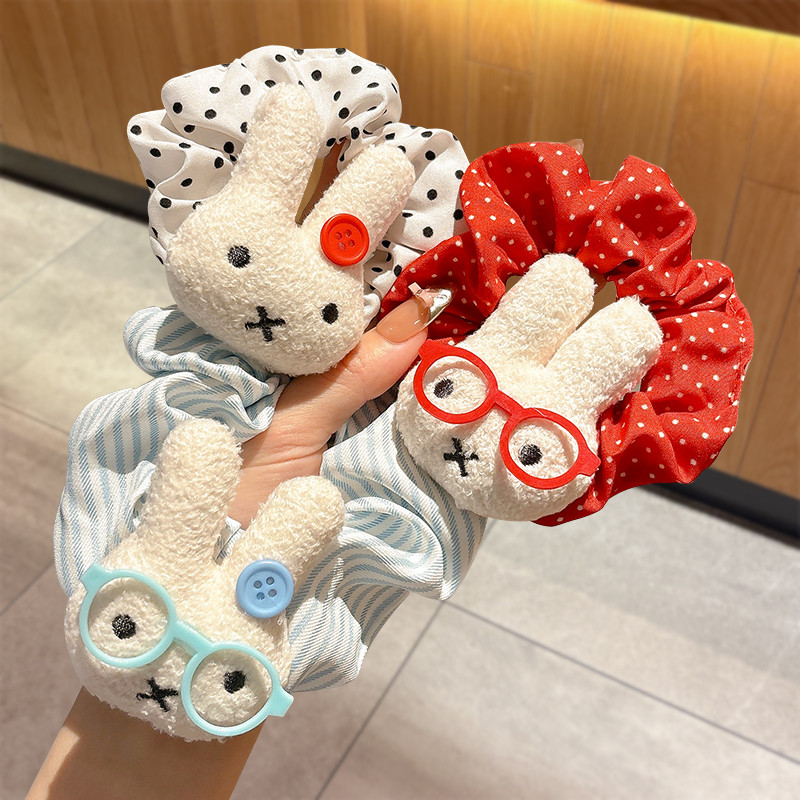 มัดผมกระต่าย Miffy สำหรับเด็กผู้หญิงน่ารัก สครันชีzMiffy เพิ่มความเก๋ในการผูกผม