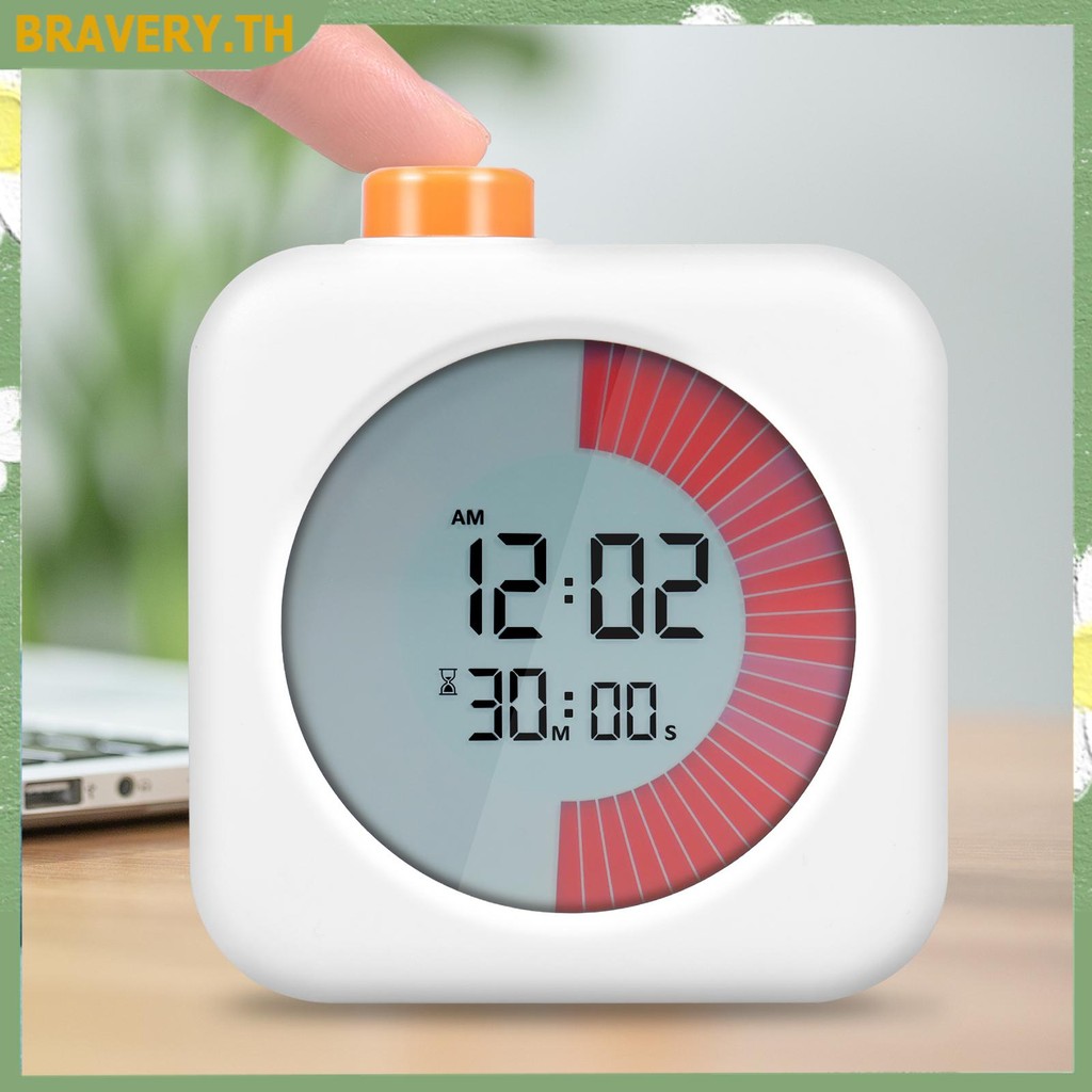 Digital Visual Timer สําหรับเด็กผู้ใหญ่ 60-Minute Visual Countdown Timer หน้าจอ LCD Timer Hour Clock Alarm 3 ฟังก์ชั่นแบบพกพา SHOPCYC7851