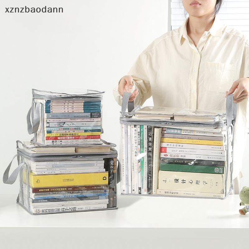 [XZNZVV] พับหนังสือกล่องนักเรียนหอพักห้องเรียนหนังสือออแกไนเซอร์โปร่งใสกันน้ําครัวเรือนหนังสือจัดระเบียบกล่องเก็บ IKFG