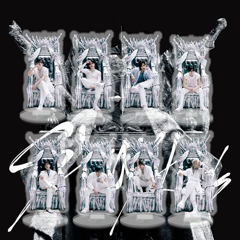 Kpop Stray Kids อัลบั้มใหม่ GIANT อะคริลิคสองด้านโล่ตกแต่ง Star Bangchan Felix Changbin